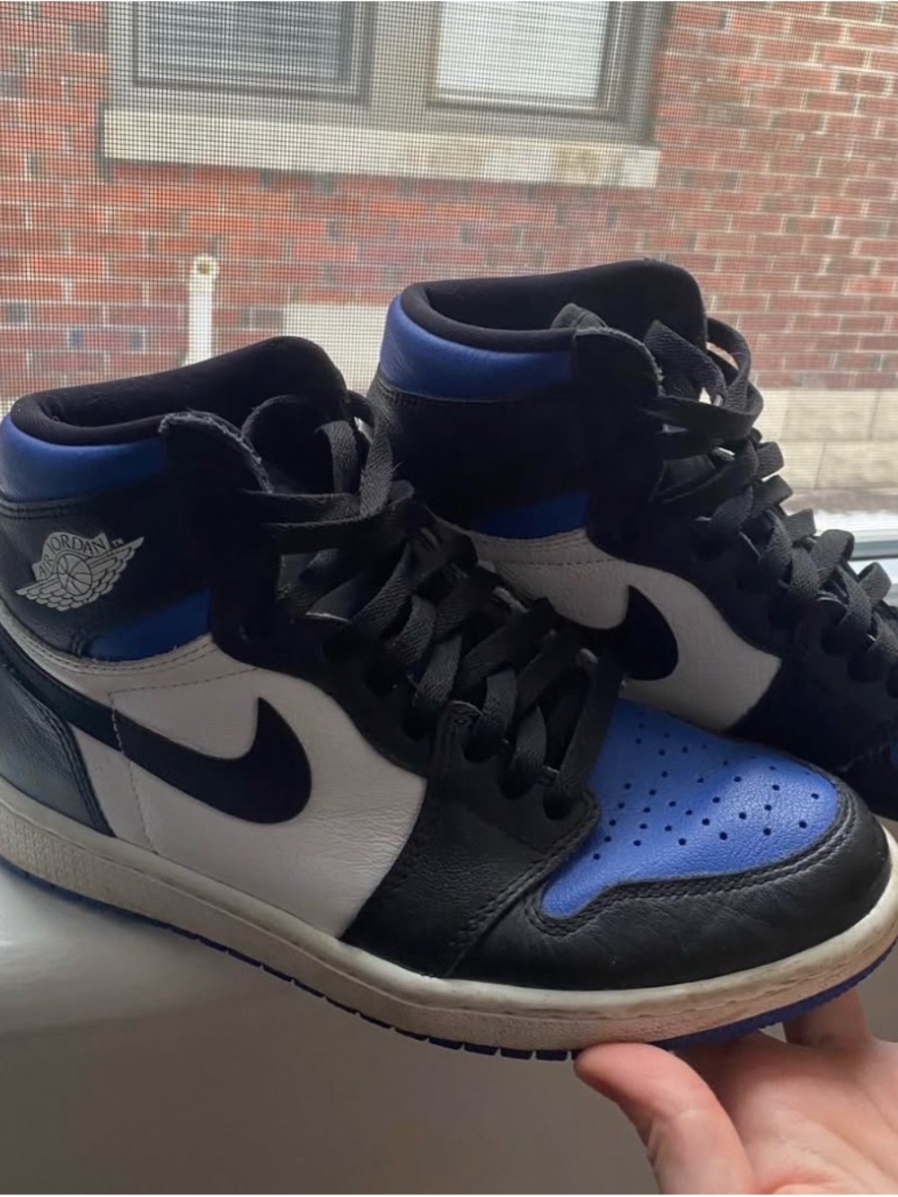 Jordan High-Top Sneakers Black/White/Royal Blue